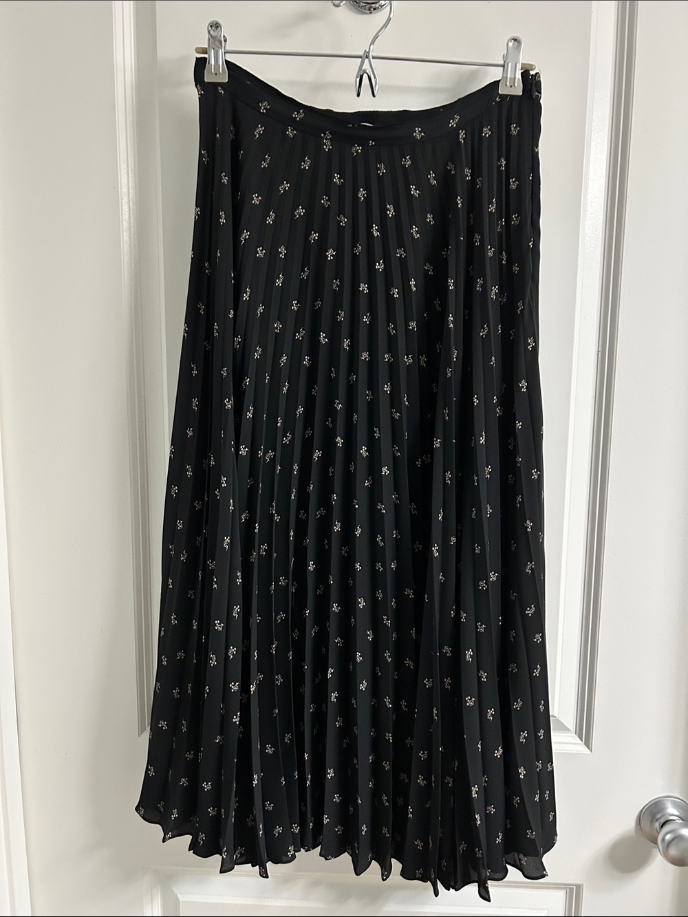 vince - floral printed pleated skirt